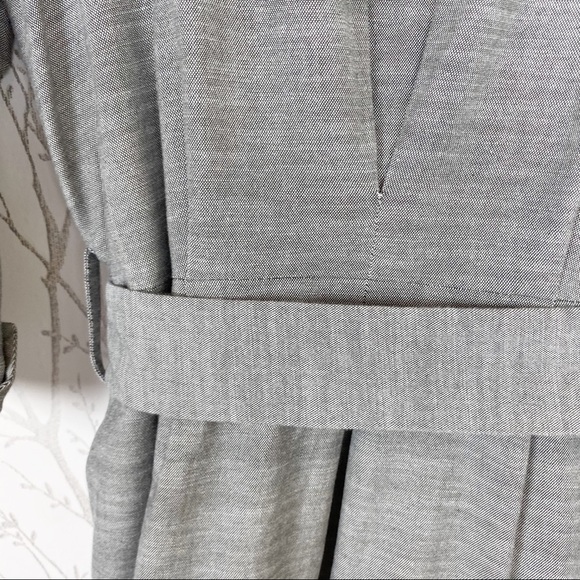 APOSTROPHE Gray Cotton Belted Car Coat Small - Picture 8 of 12